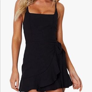 AIMCOO Women's Ruffle Hem Wrap Dress